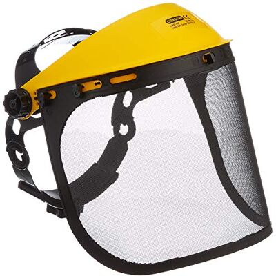 Oregon Viseira com malha metálica e arnês ajustável, proteção facial e ocular para jardinagem, silvicultura, bricolage e trabalhos profissionais ao ar livre Oregon Viseira com malha metálica e arnês ajustável, proteção facial e ocular para jardinagem, silvicultura, bricolage e trabalhos profissionais ao ar livre
