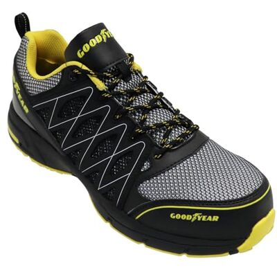 Goodyear GYSHU1502, Sapatilhas de segurança para homem, preto (preto/amarelo), 39 UE Goodyear GYSHU1502, Sapatilhas de segurança para homem, preto (preto/amarelo), 39 UE
