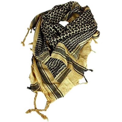 Mil-Tec Shemagh Lenço para homem, Khaki Black Mil-Tec Shemagh Lenço para homem, Khaki Black