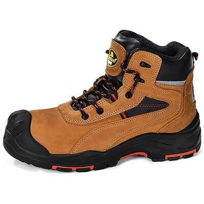 SAFETOE Sapatos S3work militares masculinos/femininos, sapatos de segurança M 8518, antiestáticos, impermeáveis, couro respirável, palmilhas confortáveis, extremidades de óculos de fibra, painéis Kevlar SAFETOE Sapatos S3work militares masculinos/femininos, sapatos de segurança M 8518, antiestáticos, impermeáveis, couro respirável, palmilhas confortáveis, extremidades de óculos de fibra, painéis Kevlar