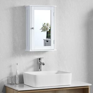 Bath Vida – Armário de casa de banho de parede, de madeira de cor branca, com espelho Bath Vida – Armário de casa de banho de parede, de madeira de cor branca, com espelho