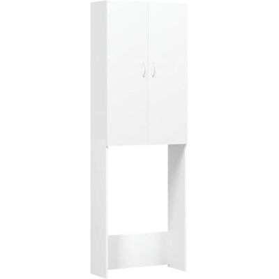 vidaXL Armário de máquina de lavar branco 64 x 25,5 x 190 cm vidaXL Armário de máquina de lavar branco 64 x 25,5 x 190 cm