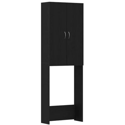 vidaXL Armário para máquina de lavar carvalho preto 64 x 25,5 x 190 cm vidaXL Armário para máquina de lavar carvalho preto 64 x 25,5 x 190 cm