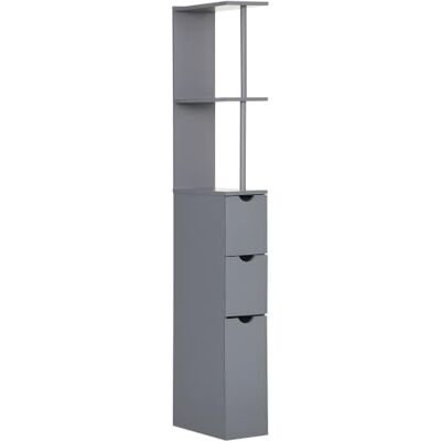 Armário de Armazenamento para Banheiro Homcom - Moderno, Vertical, Multi-compartimentos Armário de Armazenamento para Banheiro Homcom - Moderno, Vertical, Multi-compartimentos