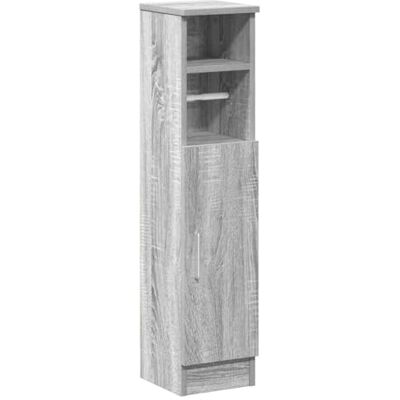 vidaXL Armário de casa de banho com porta-rolos cinzento Sonoma 20,5 x 22 x 90 cm vidaXL Armário de casa de banho com porta-rolos cinzento Sonoma 20,5 x 22 x 90 cm