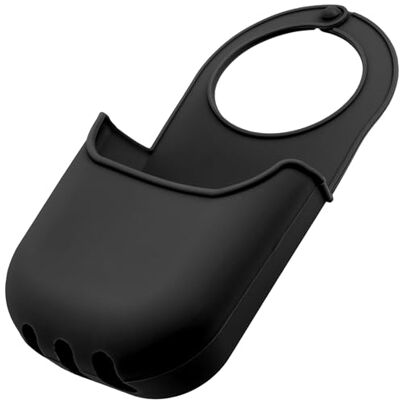 AERZETIX Organizador de pia porta-esponja pendente 200 x 100 x 45 mm com 1 bolso de armazenamento, cozinha gotejamento sabão de casa de banho em silicone cor preta AERZETIX Organizador de pia porta-esponja pendente 200 x 100 x 45 mm com 1 bolso de armazenamento, cozinha gotejamento sabão de casa de banho em silicone cor preta