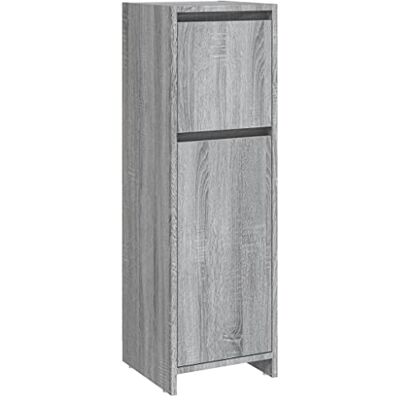 vidaXL Armário de casa de banho armário máquina de lavar prateleira de casa de banho duche WC casa de banho armazenamento madeira contraplacada cinzento Sonoma 30 x 30 x 95 cm vidaXL Armário de casa de banho armário máquina de lavar prateleira de casa de banho duche WC casa de banho armazenamento madeira contraplacada cinzento Sonoma 30 x 30 x 95 cm