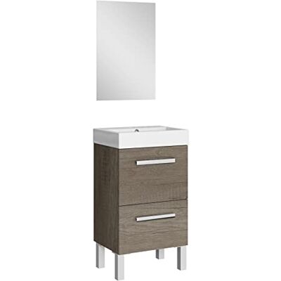 Baikal Conjunto de móveis de casa de banho 45 cm. Inclui móveis com lavatório. Melamina 16 mm. Móveis montados. Lavatório embutido. Com espelho porta rebatível gaveta Nebraska Baikal Conjunto de móveis de casa de banho 45 cm. Inclui móveis com lavatório. Melamina 16 mm. Móveis montados. Lavatório embutido. Com espelho porta rebatível gaveta Nebraska