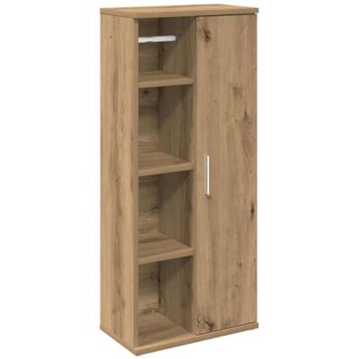 vidaXL Móvel de casa de banho com porta-rolos Carvalho Artisan 39x22x90 cm, Armário de Armazenamento de casa de banho, Armário de Casa de banho, Móvel de Chão de casa de banho vidaXL Móvel de casa de banho com porta-rolos Carvalho Artisan 39x22x90 cm, Armário de Armazenamento de casa de banho, Armário de Casa de banho, Móvel de Chão de casa de banho