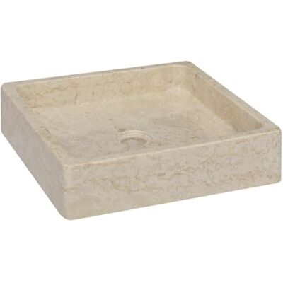 vidaXL Lavatório lavatório casa de banho casa de banho lavatório casa móveis decoração elegante creme mármore 40 x 40 x 10 cm vidaXL Lavatório lavatório casa de banho casa de banho lavatório casa móveis decoração elegante creme mármore 40 x 40 x 10 cm