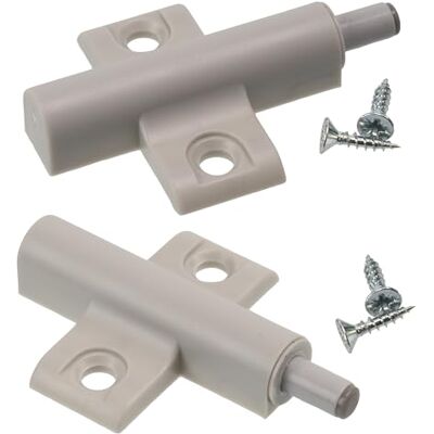 AERZETIX Conjunto de 2 amortecedores para porta de móvel 53 x 45 mm anti-choques em plástico cor cinza carpintaria armário gaveta fecho silêncio AERZETIX Conjunto de 2 amortecedores para porta de móvel 53 x 45 mm anti-choques em plástico cor cinza carpintaria armário gaveta fecho silêncio