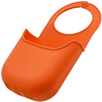 AERZETIX Organizador de pia porta-esponja pendente 200 x 100 x 45 mm com 1 bolso de armazenamento, cozinha gotejamento sabão de casa de banho em silicone cor laranja AERZETIX Organizador de pia porta-esponja pendente 200 x 100 x 45 mm com 1 bolso de armazenamento, cozinha gotejamento sabão de casa de banho em silicone cor laranja
