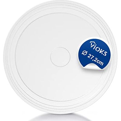 VIOKS Prato giratório para micro-ondas 272 mm mit 3 Lampen Placa de vidro giratória, redonda, vidro VIOKS Prato giratório para micro-ondas 272 mm mit 3 Lampen Placa de vidro giratória, redonda, vidro