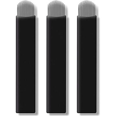 Rasmet 50 peças agulha preta microblading nano 0,18 mm agulhas de tatuagem de sobrancelhas para caneta microblading (16 U) Rasmet 50 peças agulha preta microblading nano 0,18 mm agulhas de tatuagem de sobrancelhas para caneta microblading (16 U)
