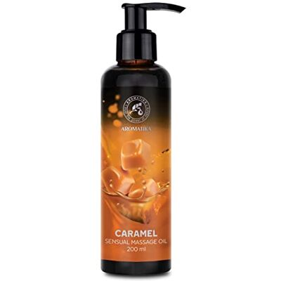 Trust Óleo de massagem sensual com aroma caramelo 200 ml com óleos naturais de amêndoas e sementes de uva Comestível e beijável óleo corporal para ele e ela óleo de massagem e relaxamento Trust Óleo de massagem sensual com aroma caramelo 200 ml com óleos naturais de amêndoas e sementes de uva Comestível e beijável óleo corporal para ele e ela óleo de massagem e relaxamento