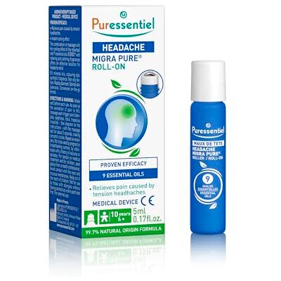 Puressentiel Dor de Cabeça Roll-on Migra Pure com 9 óleos essenciais Eficácia testada Enxa, Cefaleias Hortelã-pimenta 5 ml Puressentiel Dor de Cabeça Roll-on Migra Pure com 9 óleos essenciais Eficácia testada Enxa, Cefaleias Hortelã-pimenta 5 ml