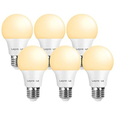 Lepro - Bombilla LED E27 - 6 unidades - 8,5W 2700K - Bombilla LED Lepro - Bombilla LED E27 - 6 unidades - 8,5W 2700K - Bombilla LED