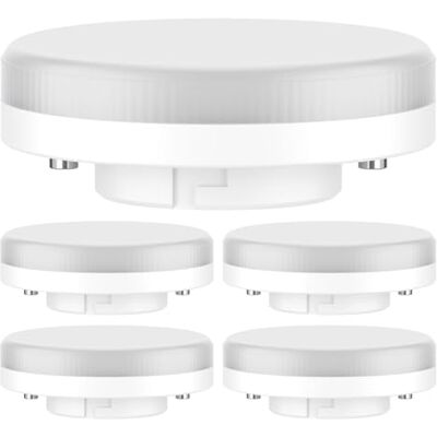 ledscom.de 5 x GX53 Lâmpada LED, branca (4000 K), 6,4 W, 560 lm, 97°, mate ledscom.de 5 x GX53 Lâmpada LED, branca (4000 K), 6,4 W, 560 lm, 97°, mate