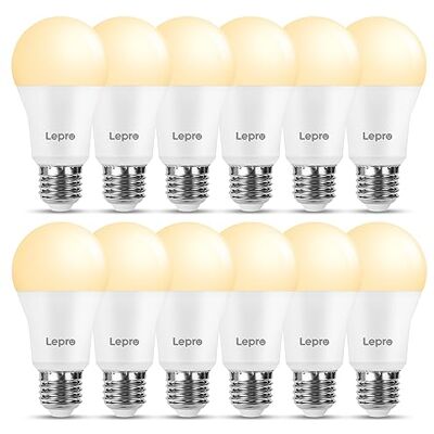 Lepro Lâmpada LED E27, lâmpada de 13 W e 1521 lúmenes, embalagem de 12 Lepro Lâmpada LED E27, lâmpada de 13 W e 1521 lúmenes, embalagem de 12