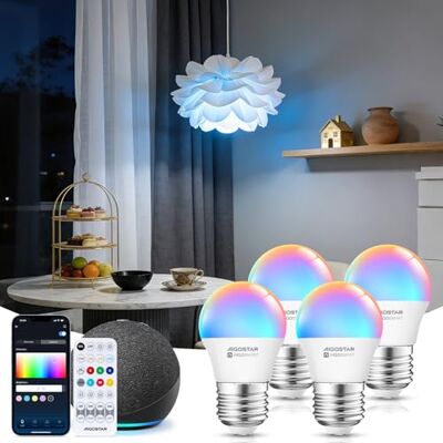 Aigostar - G45 6.5W - E27 - RGB - Bombilla inteligente Aigostar - G45 6.5W - E27 - RGB - Bombilla inteligente