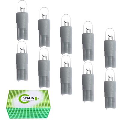 Spahn 10 lâmpadas de 12 V, 0,5 W, W2 x 4,6d, casquilho de plástico, lâmpada de 12 V, 0,5 W, cinzento, para velocímetro, iluminação de instrumentos, iluminação para painel de instrumentos Spahn 10 lâmpadas de 12 V, 0,5 W, W2 x 4,6d, casquilho de plástico, lâmpada de 12 V, 0,5 W, cinzento, para velocímetro, iluminação de instrumentos, iluminação para painel de instrumentos