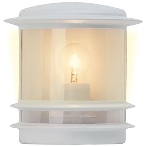 Brilliant Hollywood Candeeiro de exterior (1 lâmpada E27 x máximo 60 W, alumínio e plástico), cor branca Brilliant Hollywood Candeeiro de exterior (1 lâmpada E27 x máximo 60 W, alumínio e plástico), cor branca