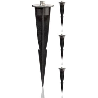 ledscom.de 4 piquetes de jardim para candeeiros de jardim, pretas, 17 cm, 45 mm de diâmetro ledscom.de 4 piquetes de jardim para candeeiros de jardim, pretas, 17 cm, 45 mm de diâmetro