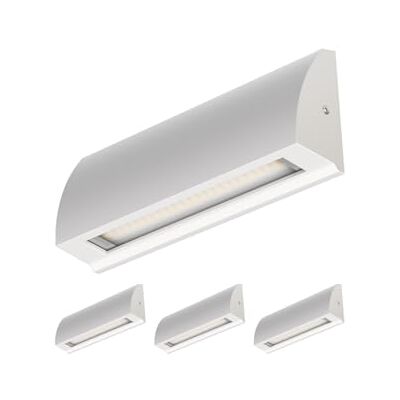ledscom.de 4 LED aplique/luz de escada SEGIN para exteriores, IP54, plano, downlight fosco, angular, 6,2 W, 566lm, branco quente ledscom.de 4 LED aplique/luz de escada SEGIN para exteriores, IP54, plano, downlight fosco, angular, 6,2 W, 566lm, branco quente