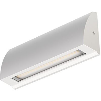 ledscom.de Aplique LED/luz de escada SEGIN para exteriores, IP54, plano, downlight fosco, angular, 6,2 W, 566lm, branco quente ledscom.de Aplique LED/luz de escada SEGIN para exteriores, IP54, plano, downlight fosco, angular, 6,2 W, 566lm, branco quente