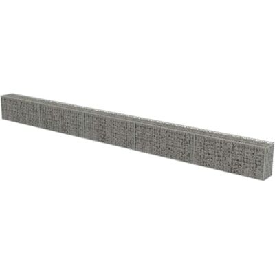 vidaXL Parede de gabiões cobertas aço galvanizado 600 x 30 x 50 cm vidaXL Parede de gabiões cobertas aço galvanizado 600 x 30 x 50 cm