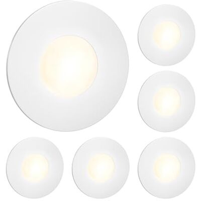 ledscom.de 6 LED luz de escada/plafond embutido FEX para interiores e exteriores, redondo, 85 mm Ø, branco quente ledscom.de 6 LED luz de escada/plafond embutido FEX para interiores e exteriores, redondo, 85 mm Ø, branco quente