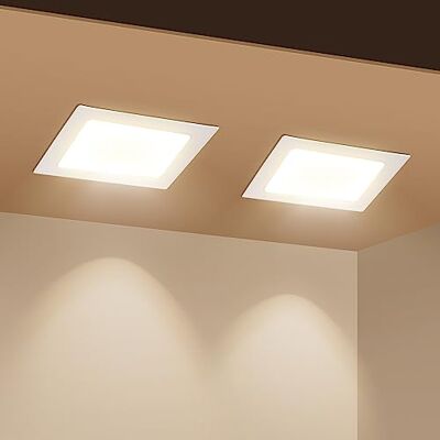 Aigostar Foco LED para teto, 18 W, 2000 LM, 3000 K, focos LED de teto para interior, foco LED embutido, olhos de boi LED, Ф190-200 mm, pacote de 2 Aigostar Foco LED para teto, 18 W, 2000 LM, 3000 K, focos LED de teto para interior, foco LED embutido, olhos de boi LED, Ф190-200 mm, pacote de 2