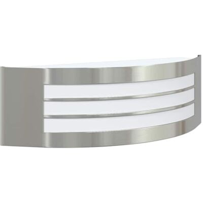 vidaXL Luz de parede exterior prateado 32 x 10 x 10 cm Um estilo que se encaixa de luxo em casas atuais, usa tecnologia LED para economizar na conta de luz, vidaXL Luz de parede exterior prateado 32 x 10 x 10 cm Um estilo que se encaixa de luxo em casas atuais, usa tecnologia LED para economizar na conta de luz,