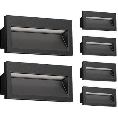 ledscom.de 6 x aplique embutido LED NOLA, downlight para exteriores, IP54, preto mate, 140 x 70 mm, branco quente ledscom.de 6 x aplique embutido LED NOLA, downlight para exteriores, IP54, preto mate, 140 x 70 mm, branco quente