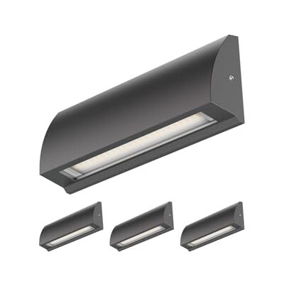ledscom.de Aplique de parede com 4 LED/luz de escada SEGIN para exterior, IP54, plano, downlight, antracite mate, quadrado, 6,2 W, 566 lm, branco quente ledscom.de Aplique de parede com 4 LED/luz de escada SEGIN para exterior, IP54, plano, downlight, antracite mate, quadrado, 6,2 W, 566 lm, branco quente