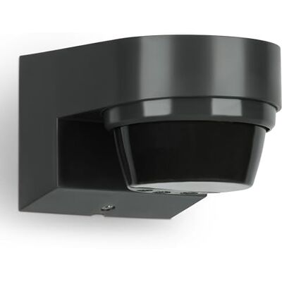 SEBSON Detector de Movimiento Exterior IP65, Montaje en Superficie en Pared Programável, sensor infravermelho 240°, alcance 8-14 m, LED adequado, 3 fios SEBSON Detector de Movimiento Exterior IP65, Montaje en Superficie en Pared Programável, sensor infravermelho 240°, alcance 8-14 m, LED adequado, 3 fios
