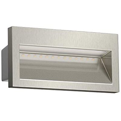 ledscom.de Aplique embutido LED NOLA, downlight para exteriores, IP54, alumínio brilhante, 140 x 70 mm, branco quente ledscom.de Aplique embutido LED NOLA, downlight para exteriores, IP54, alumínio brilhante, 140 x 70 mm, branco quente