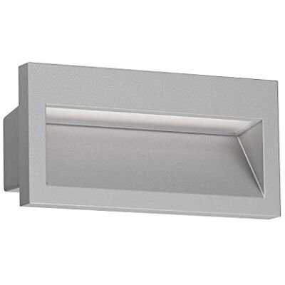ledscom.de Aplique embutido LED NOLA, downlight para exteriores, IP54, cinzento mate, 140 x 70 mm, branco quente ledscom.de Aplique embutido LED NOLA, downlight para exteriores, IP54, cinzento mate, 140 x 70 mm, branco quente