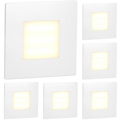ledscom.de 6 LED luz de escada/luz de parede embutida FEX para interior e exterior, angular, 85 x 85 mm, branco quente ledscom.de 6 LED luz de escada/luz de parede embutida FEX para interior e exterior, angular, 85 x 85 mm, branco quente