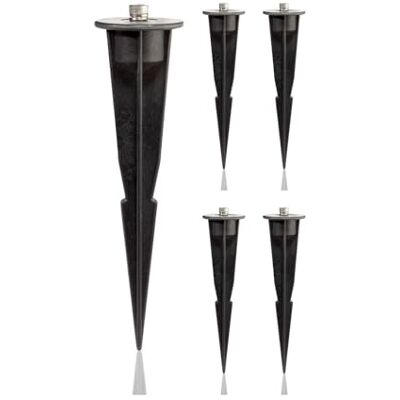 ledscom.de 5 pinos de jardim para candeeiros de jardim, pretos, 17 cm, 45 mm de diâmetro ledscom.de 5 pinos de jardim para candeeiros de jardim, pretos, 17 cm, 45 mm de diâmetro