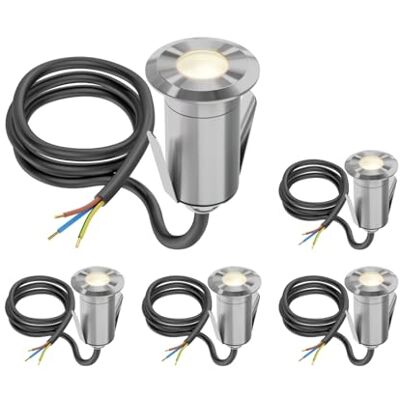 ledscom.de 5 LED lâmpada embutida de chão GLOX para exteriores, IP67, alumínio, redonda, 35 mm Ø, branco quente, mate ledscom.de 5 LED lâmpada embutida de chão GLOX para exteriores, IP67, alumínio, redonda, 35 mm Ø, branco quente, mate