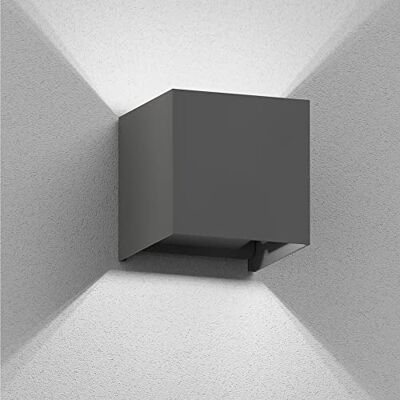 ledscom.de Aplique CUBEL para exterior, antracite, IP65, Up ledscom.de Aplique CUBEL para exterior, antracite, IP65, Up