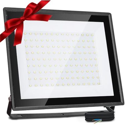 Aigostar Foco LED para exterior, 100 W, 8700 LM, projetor impermeável IP65, 126 LED, 6500 K, branco frio para garagem, jardim, pátio, parque Aigostar Foco LED para exterior, 100 W, 8700 LM, projetor impermeável IP65, 126 LED, 6500 K, branco frio para garagem, jardim, pátio, parque