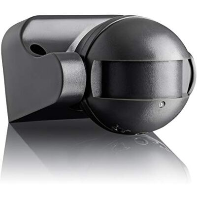 SEBSON ® 2X Detector de movimento exterior IP54, sensor HF, montagem na superfície na parede, programável, alcance de 15 m / 180 °, LED adequado, orientável, 87 x 93 x 60 SEBSON ® 2X Detector de movimento exterior IP54, sensor HF, montagem na superfície na parede, programável, alcance de 15 m / 180 °, LED adequado, orientável, 87 x 93 x 60