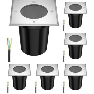 ledscom.de 6 Unidades Candeeiro de chão embutido RELI para exteriores, IP67, aço inoxidável, angular, 11 x 11 cm, 1 x GU10 máx. 15W ledscom.de 6 Unidades Candeeiro de chão embutido RELI para exteriores, IP67, aço inoxidável, angular, 11 x 11 cm, 1 x GU10 máx. 15W