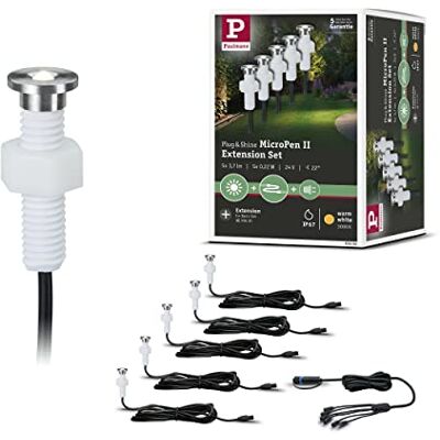 Paulmann Conjunto de luminária embutida exterior Plug & Shine MicroPen II IP67 3000 K aço inoxidável foco embutido, iluminação embutida exterior, iluminação exterior Paulmann Conjunto de luminária embutida exterior Plug & Shine MicroPen II IP67 3000 K aço inoxidável foco embutido, iluminação embutida exterior, iluminação exterior