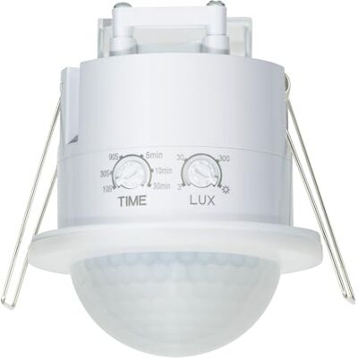 SEBSON Sensor de movimento exterior 20 m/360 ° montagem embutida no teto Detector de movimento, sensor PIR programável, adequado para LED SEBSON Sensor de movimento exterior 20 m/360 ° montagem embutida no teto Detector de movimento, sensor PIR programável, adequado para LED
