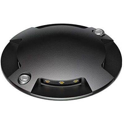 ledscom.de Candeeiro LED para chão, sinalizador para exteriores, IP67, 4 lâmpadas, preto, redondo, 70 mm Ø, branco quente ledscom.de Candeeiro LED para chão, sinalizador para exteriores, IP67, 4 lâmpadas, preto, redondo, 70 mm Ø, branco quente