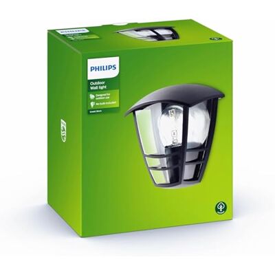 Philips Lighting Lâmpada de parede, 1 x 60 W, 220 V, cor preto (915002790302) Philips Lighting Lâmpada de parede, 1 x 60 W, 220 V, cor preto (915002790302)