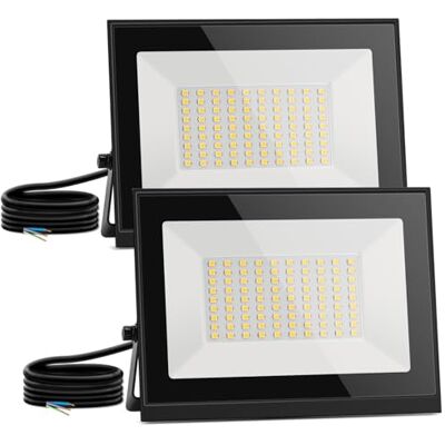 Aigostar Foco LED exterior 50 w, 2 peças, 4500 lúmen, impermeável IP65, branco natural 4000 K, projetor LED para interior, jardim, pátio, garagem Aigostar Foco LED exterior 50 w, 2 peças, 4500 lúmen, impermeável IP65, branco natural 4000 K, projetor LED para interior, jardim, pátio, garagem